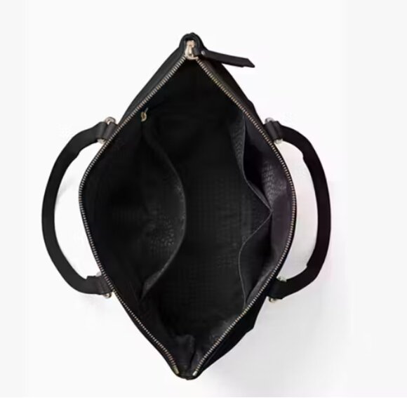 NWOT - Kate Spade Larchmont Avenue Logo Large Tote Bag Black 100% Leather - Picture 3 of 14